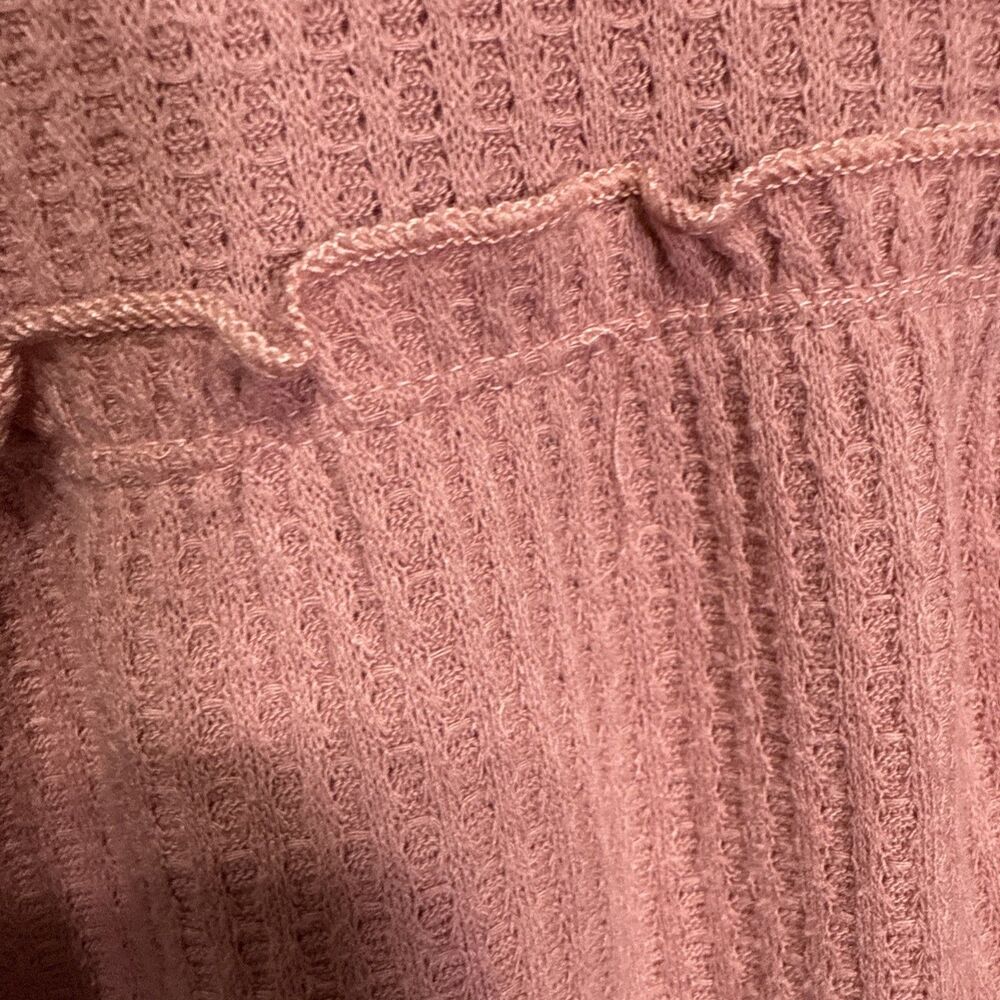 Sadie & Sage Women’s Waffle Knit Boxy Peplum Blouse Top Medium Pink - Picture 4 of 14